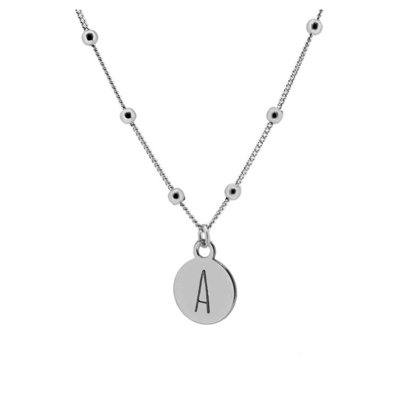 COLLAR CHAPITA INICIAL SILVER